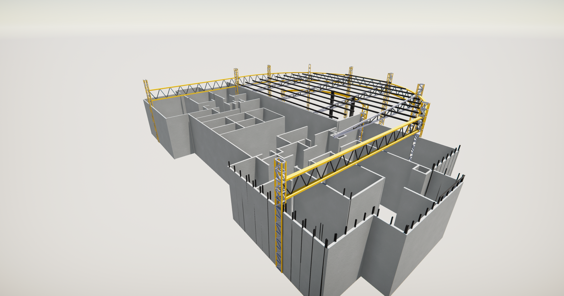 Çelik konstrüksiyon çelik yapı Tekla structure Statik proje profesyonel çelik kurumsal çatı korkuluk çelik çatı sundurma depo hangar